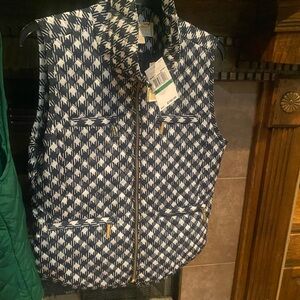Michael Kors Black and White Patterned Vest